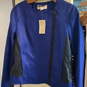 Blue & Black leather Michael Kors jacket